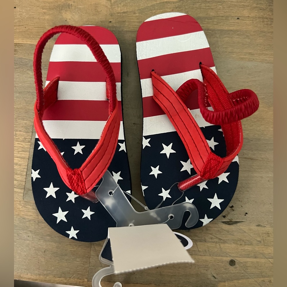 Stars and Stripes Classic Flip Flop with Strap size M 7-8